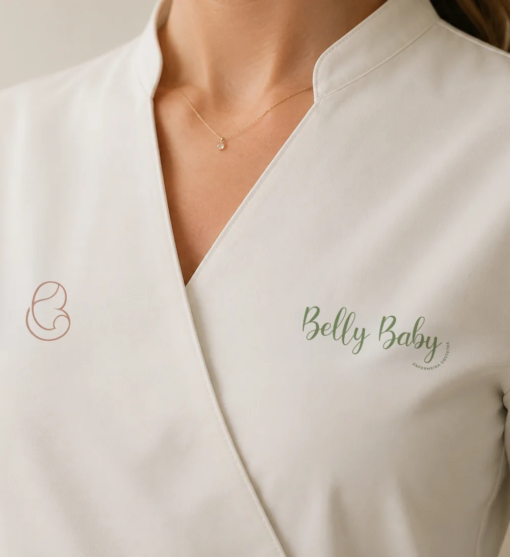 Jaleco da marca Belly Baby